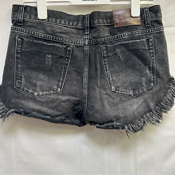 One teaspoon Roller Revolve Women's Denim Shorts Size 28 Distressed Ripped - Picture 3 of 4